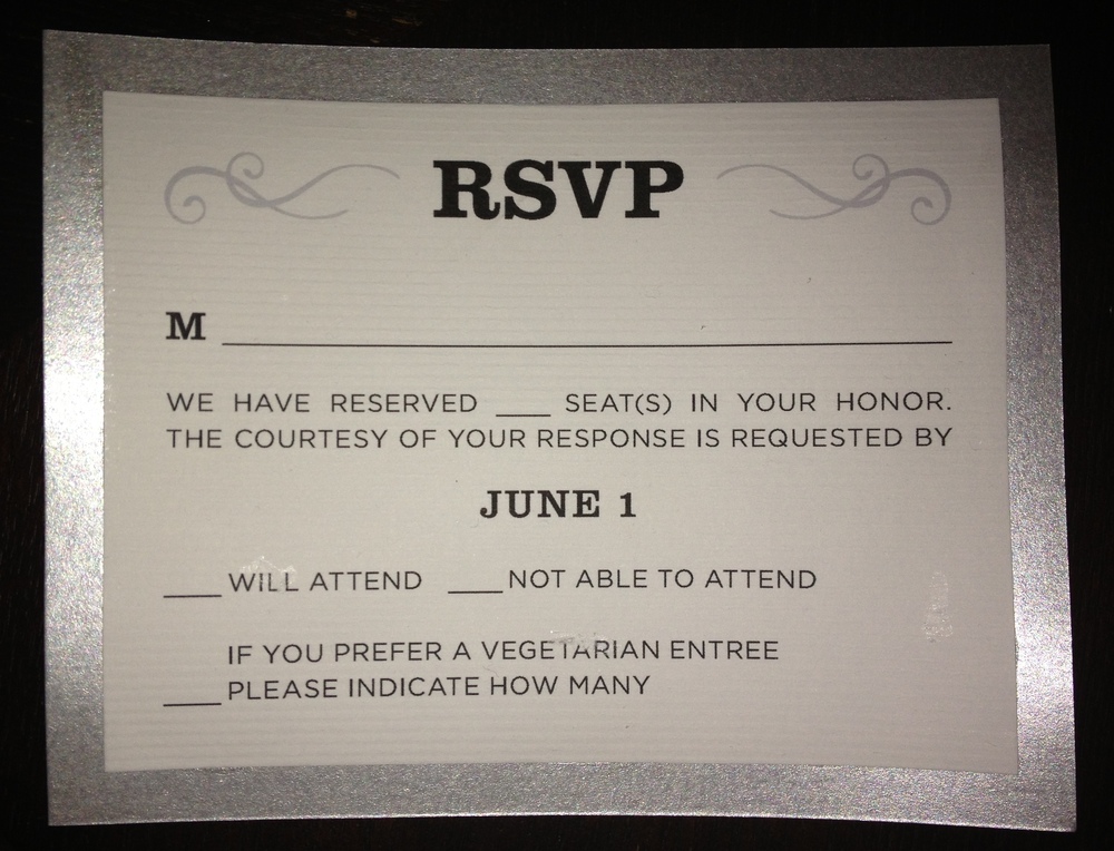 RSVP card